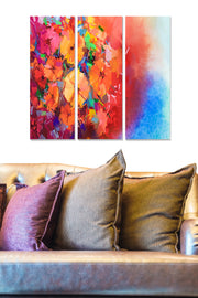 Quadro Decorativo MDF Multicolor, 3 Peças (20x50 cm cada) — Tamanho Total 70x50 cm