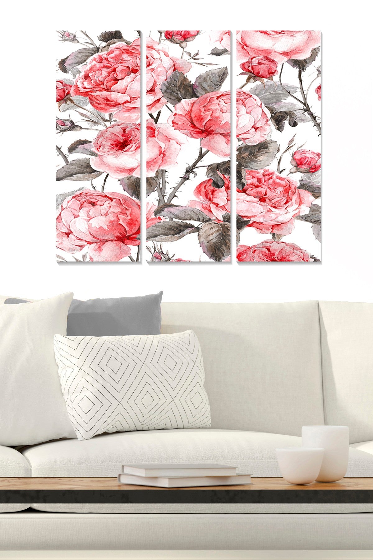 Quadro Decorativo em MDF Multicolor (Conjunto 3 Peças) 20x50 cm cada, Total 70x50 cm, Esp. 3 mm – MDF79254828 | 553BNC3614