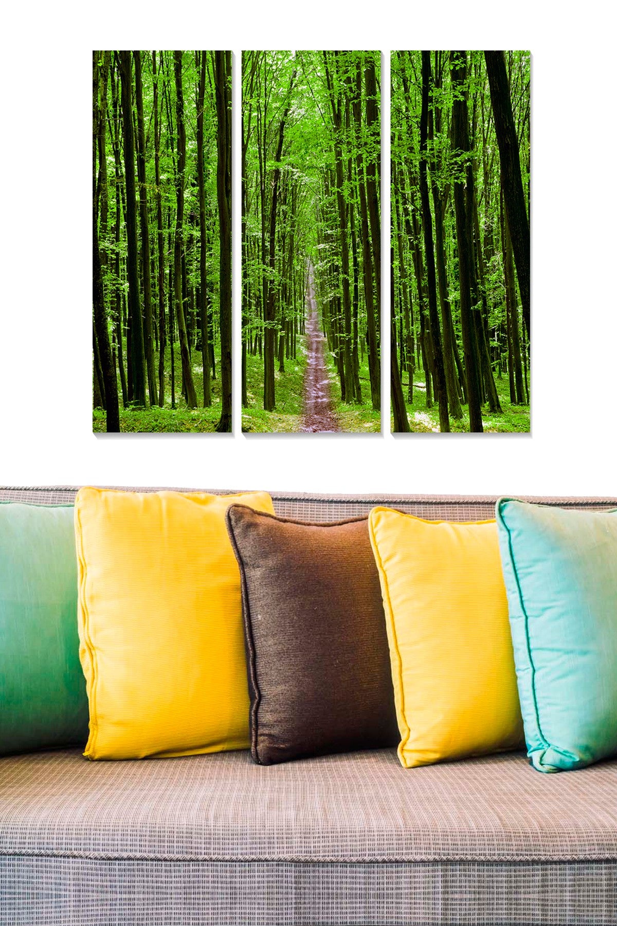 Conjunto de Quadros Decorativos em MDF (3 Peças) Multicolor – 70 x 50 cm