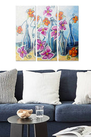 Conjunto de Quadros Decorativos em MDF (3 Peças) Multicolor – 70 x 50 cm