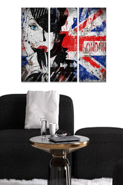 Quadro Decorativo em MDF Multicolor – Conjunto de 3 | 20 x 50 cm cada | Espessura 3 mm | Tamanho total 70 x 50 cm