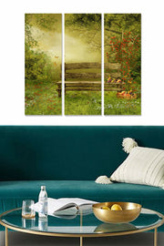 Quadro Decorativo em MDF Multicor – Conjunto de 3 Peças (20 x 50 cm cada) | Tamanho Total 70 x 50 cm