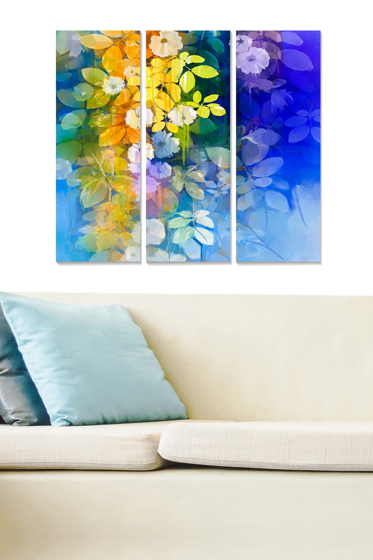 Quadro Decorativo em MDF Multicolor (3 Peças) – 70 x 50 cm, Espessura 3 mm