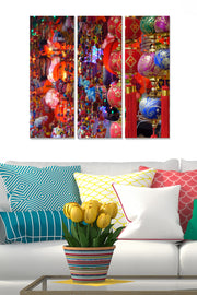 Quadro Decorativo em MDF (3 Peças) Multicolor — 20x50 cm cada, Total 70x50 cm, Esp. 3 mm — MDF811111 | 553BNC3632