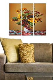 Tríptico Decorativo em MDF Multicolor — 3 Peças (20 x 50 cm cada), Total 70 x 50 cm, Espessura 3 mm