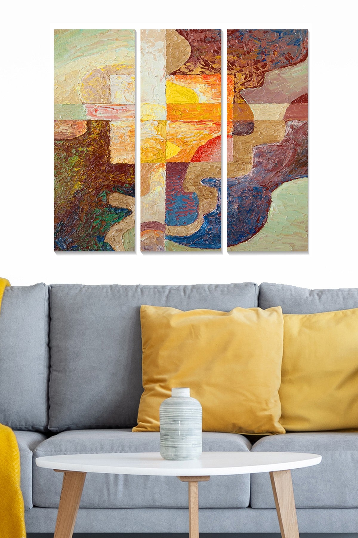 Tríptico Decorativo em MDF (3 mm) Multicolor — 70x50 cm (3 Peças)