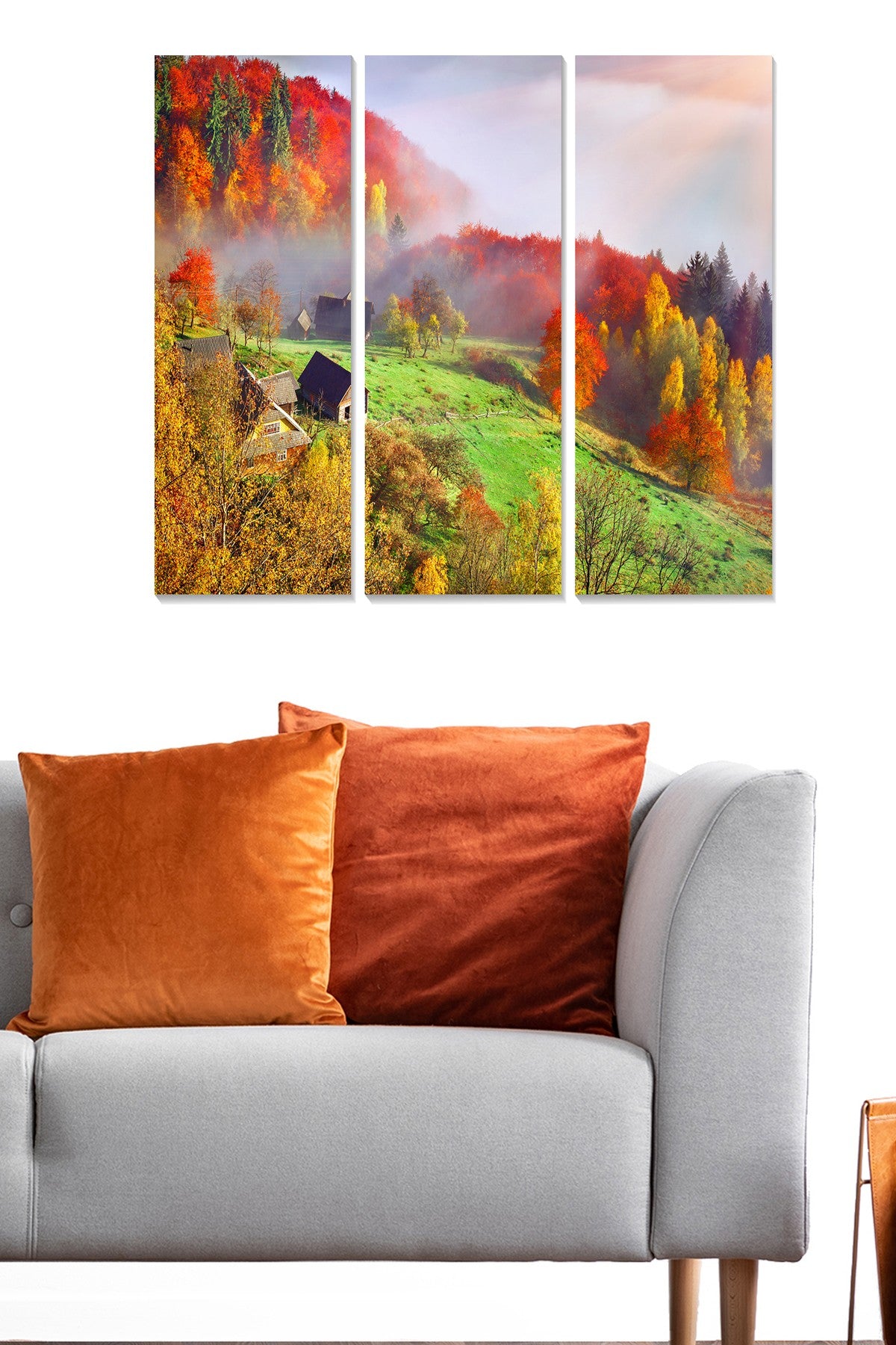 Quadro Decorativo em MDF – Conjunto de 3 Peças, Multicolor, 20 x 50 cm cada (70 x 50 cm total), 3 mm de espessura