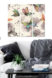 Quadro Decorativo em MDF Multicolor – Conjunto de 3 Peças (20x50 cm cada, Total 70x50 cm, Espessura 3 mm)