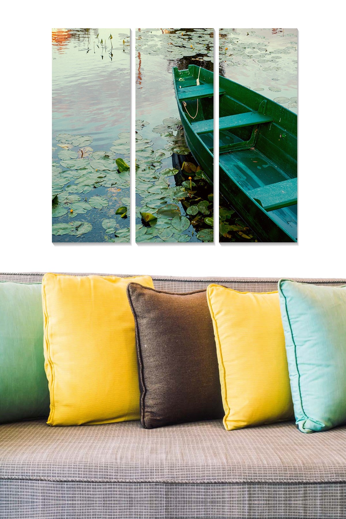 Quadro Decorativo Multicolor em 100% MDF — Conjunto de 3 Peças (20x50 cm cada), Tamanho Total 70x50 cm, Espessura 3 mm