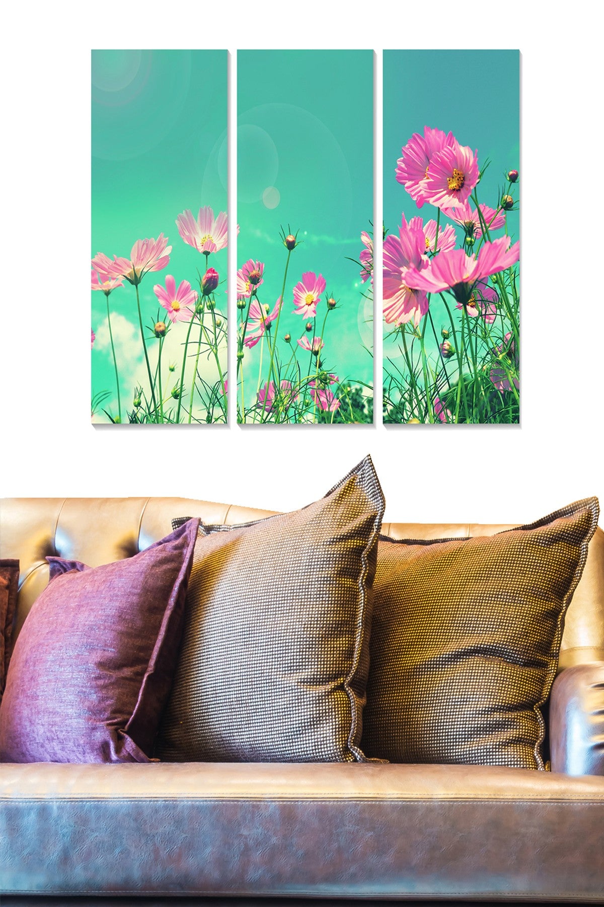 Quadro Decorativo MDF Multicolor 3 Peças 70x50 cm (3 mm) — MDF82057