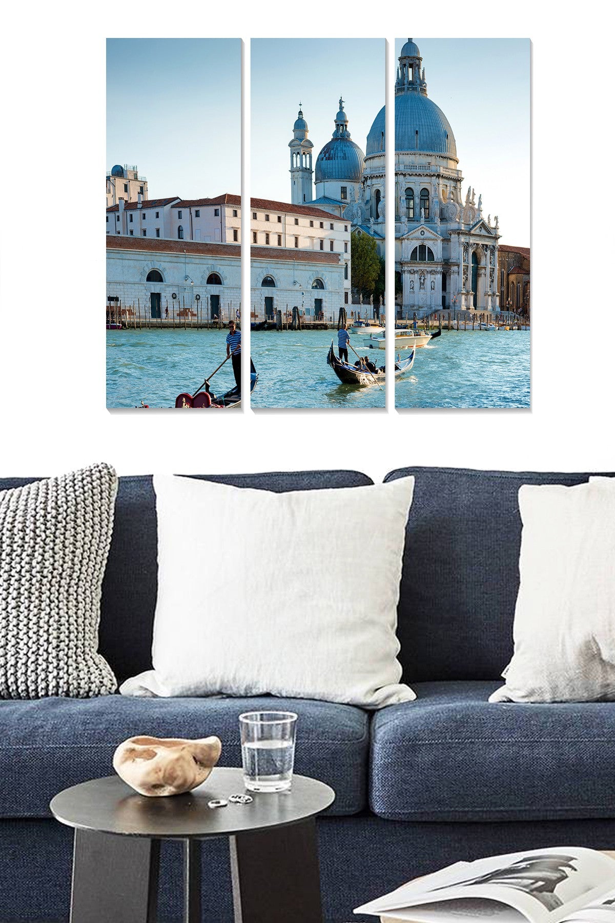 Conjunto de Quadros Decorativos em MDF (3 Peças) Multicolor – 70x50 cm Total (3x 20x50 cm), 3 mm