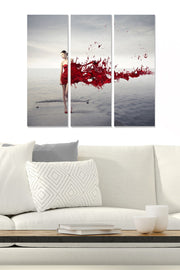 Quadro Decorativo em MDF Multicolor – Conjunto de 3 Peças (20 x 50 cm cada, Total 70 x 50 cm) | 100% MDF 3 mm – MDF82713592