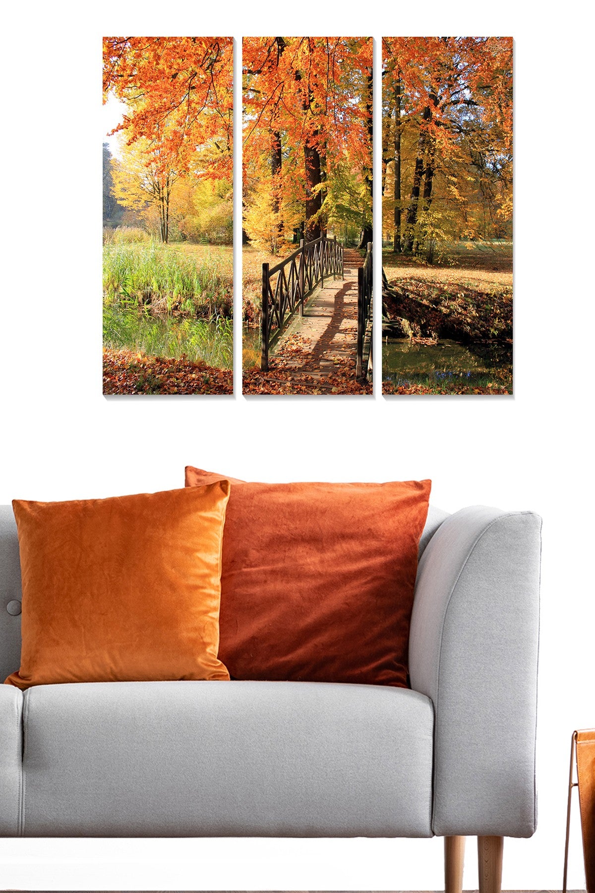 Quadro Decorativo em MDF Multicolor – Conjunto de 3 Peças (20x50 cm cada, 70x50 cm total, 3 mm)