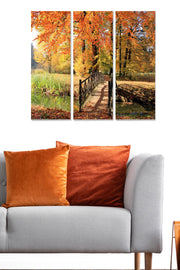 Quadro Decorativo em MDF Multicolor – Conjunto de 3 Peças (20x50 cm cada, 70x50 cm total, 3 mm)