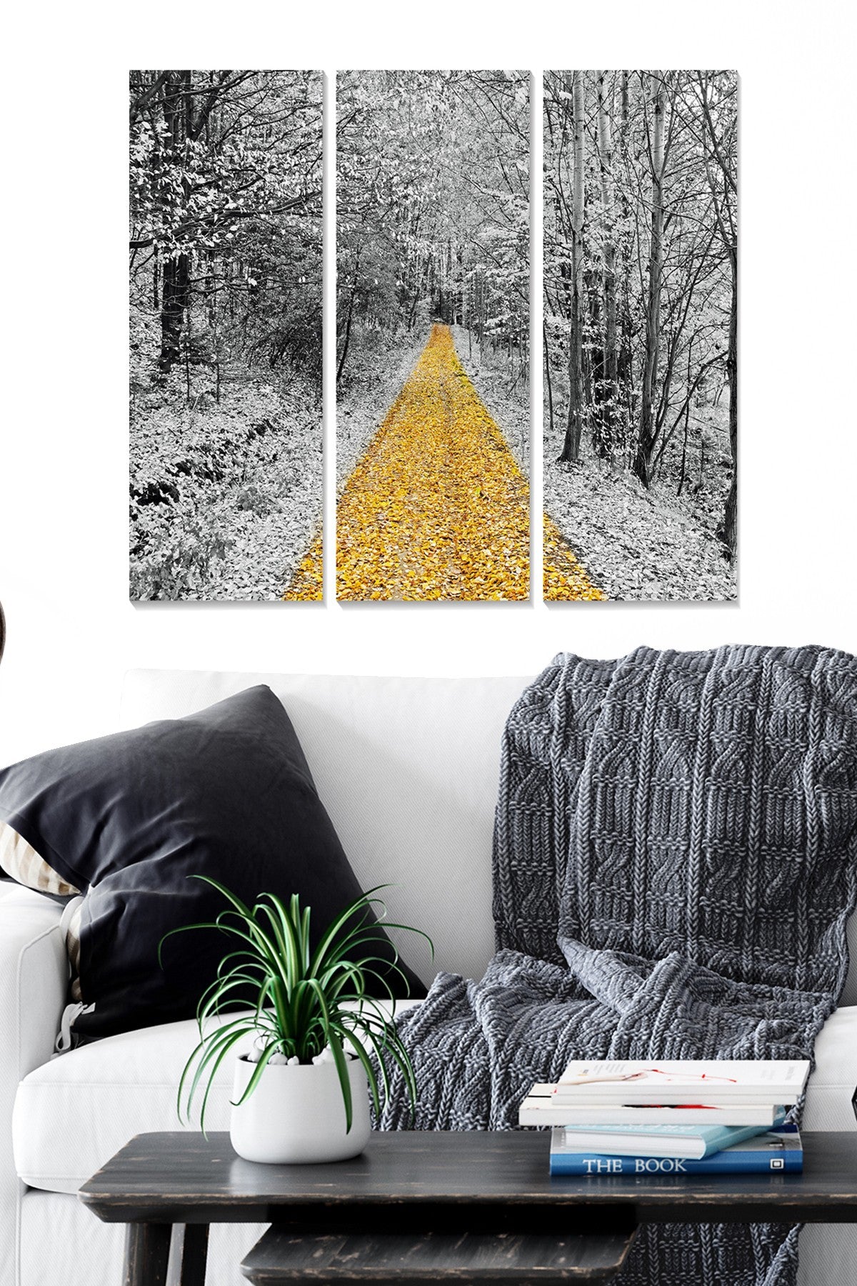 Quadro Decorativo em MDF Multicolor – Conjunto de 3 Peças (20x50 cm cada), Tamanho Total 70x50 cm, Espessura 3 mm