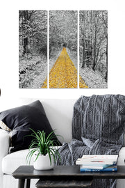 Quadro Decorativo em MDF Multicolor – Conjunto de 3 Peças (20x50 cm cada), Tamanho Total 70x50 cm, Espessura 3 mm