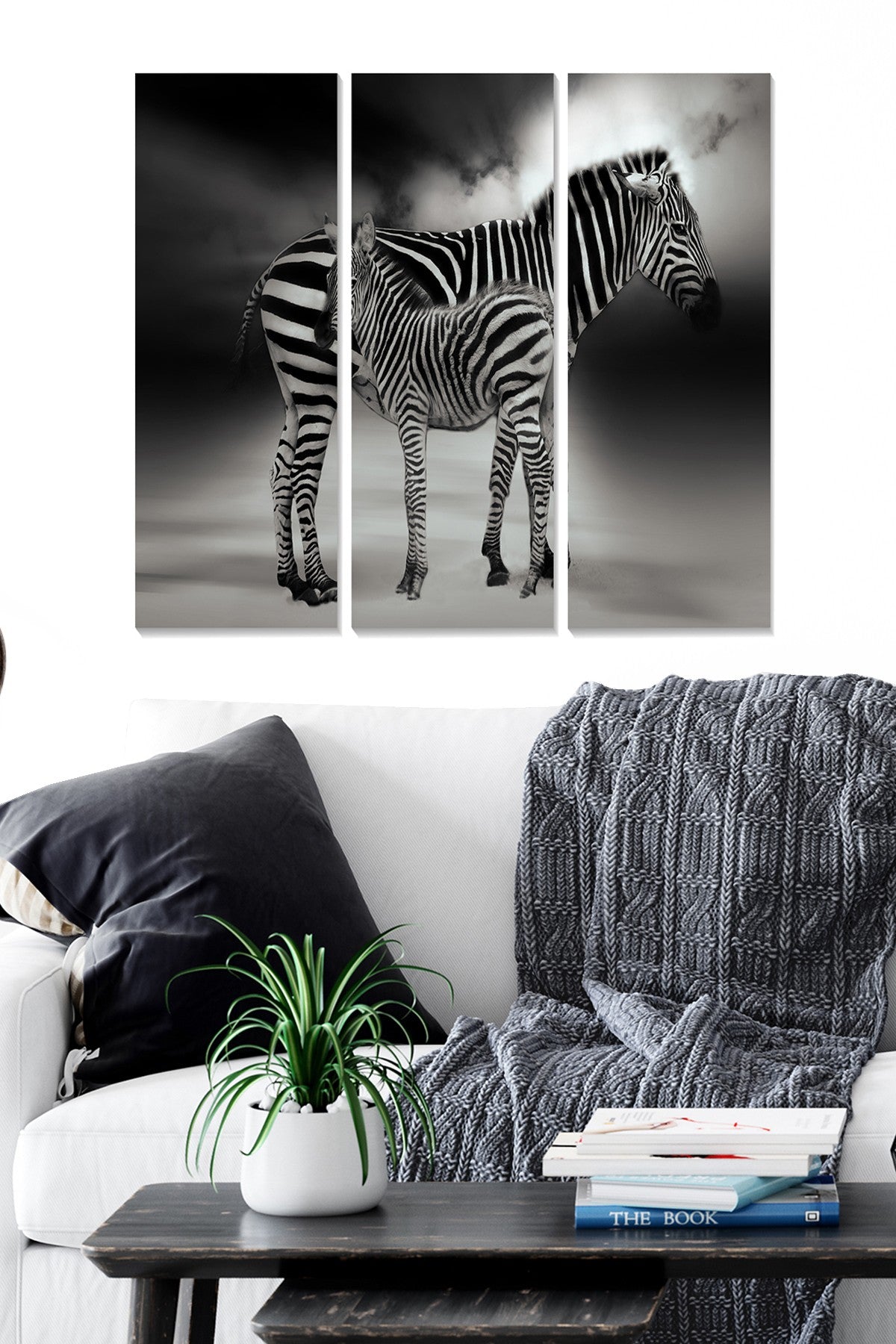 Quadro Decorativo em MDF Multicolor – Conjunto de 3 Peças, Total 70 x 50 cm (3 mm)