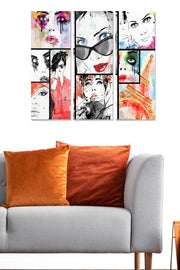 Quadro Decorativo em MDF Multicolor, 3 Peças (20x50 cm cada), Total 70x50 cm – MDF8487309