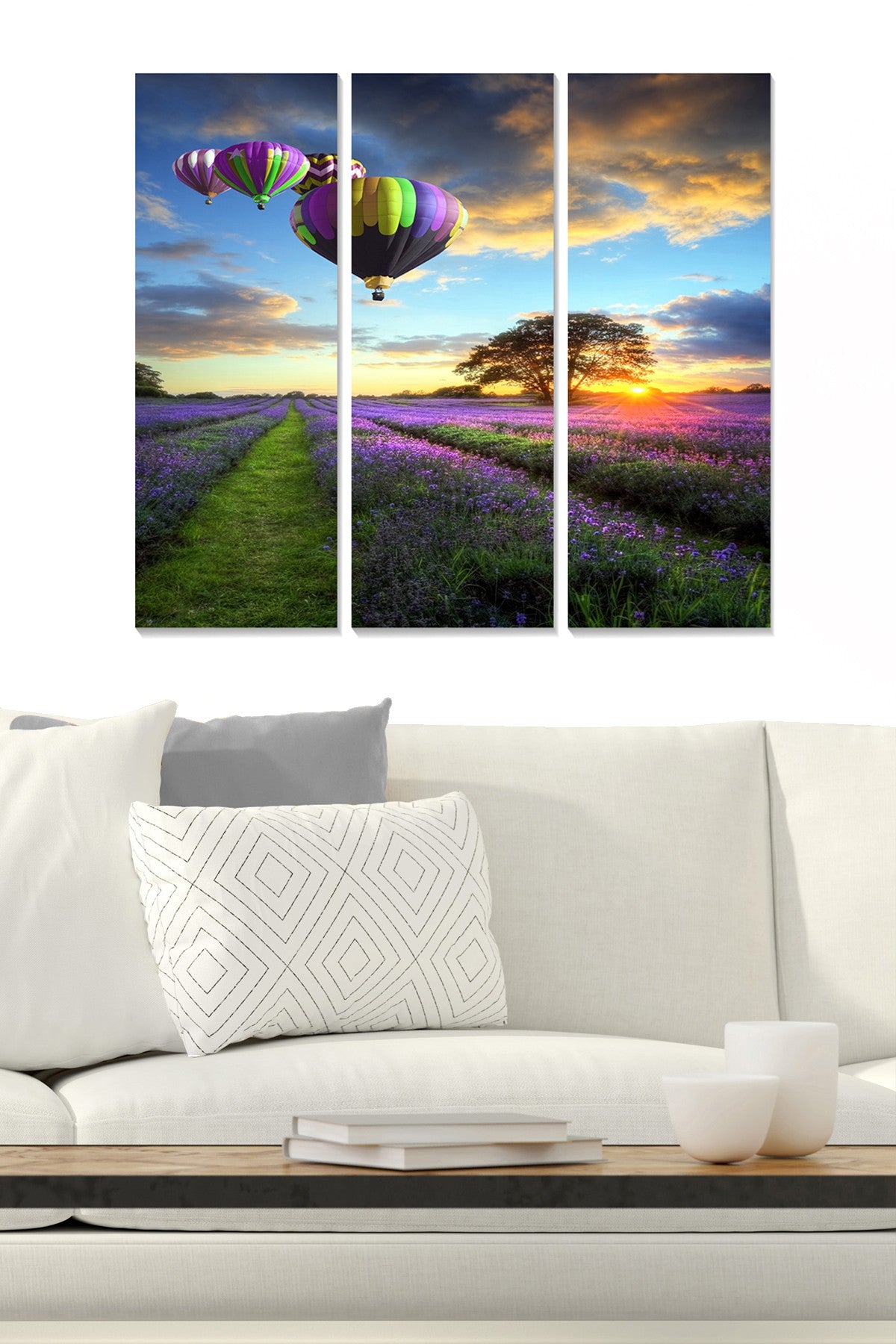 Quadro Decorativo em MDF Multicolor – Conjunto 3 Peças, 70x50 cm (3 mm) | 3x 20x50 cm, 100% MDF