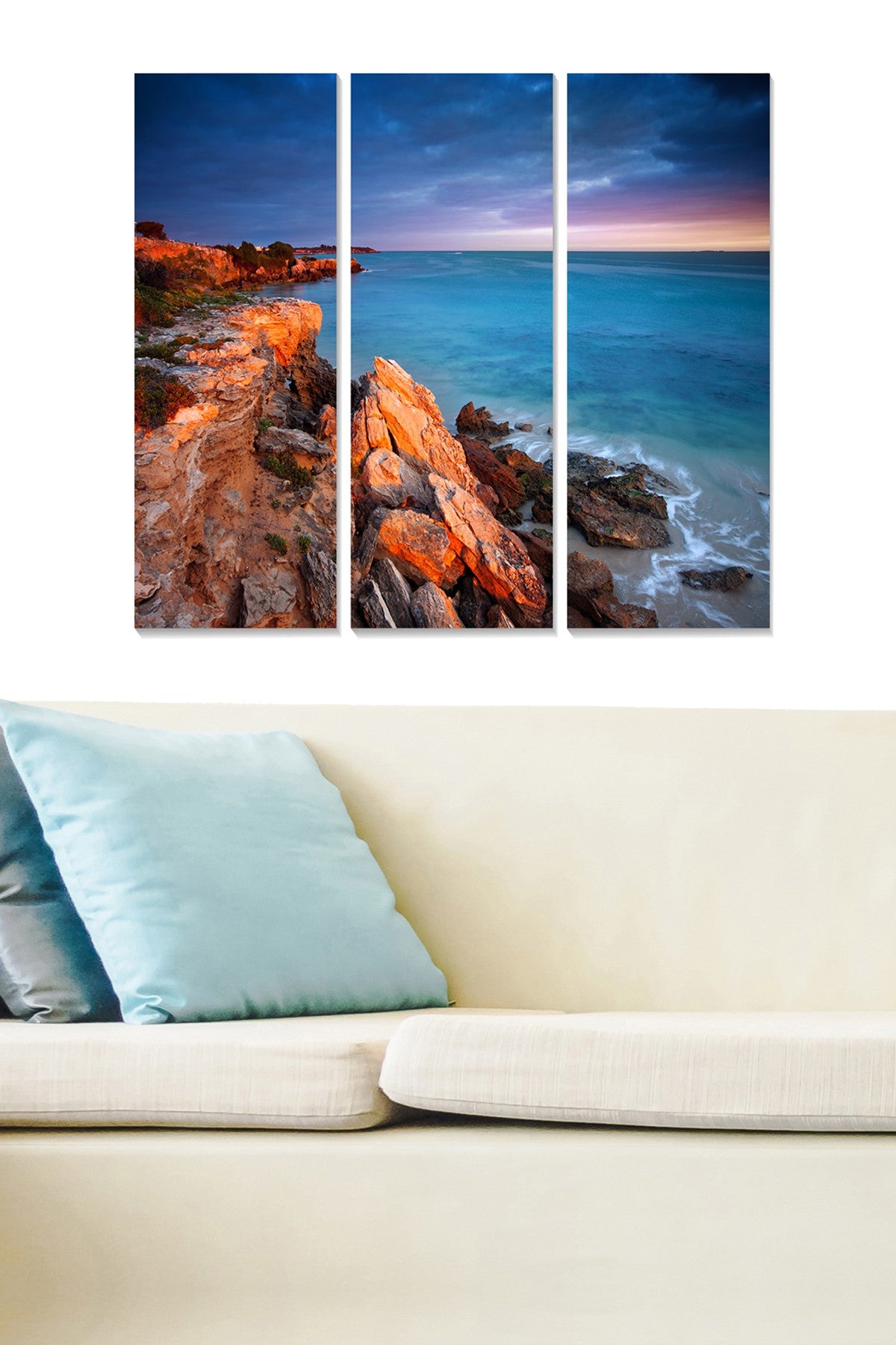 Tríptico Decorativo em MDF Multicolor – 70x50 cm (3 Peças 20x50 cm, 3 mm) | MDF86113681