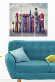 Quadro Decorativo em MDF Multicolor (3 Peças) – 20x50 cm cada, Total 70x50 cm, Esp. 3 mm – MDF8660972