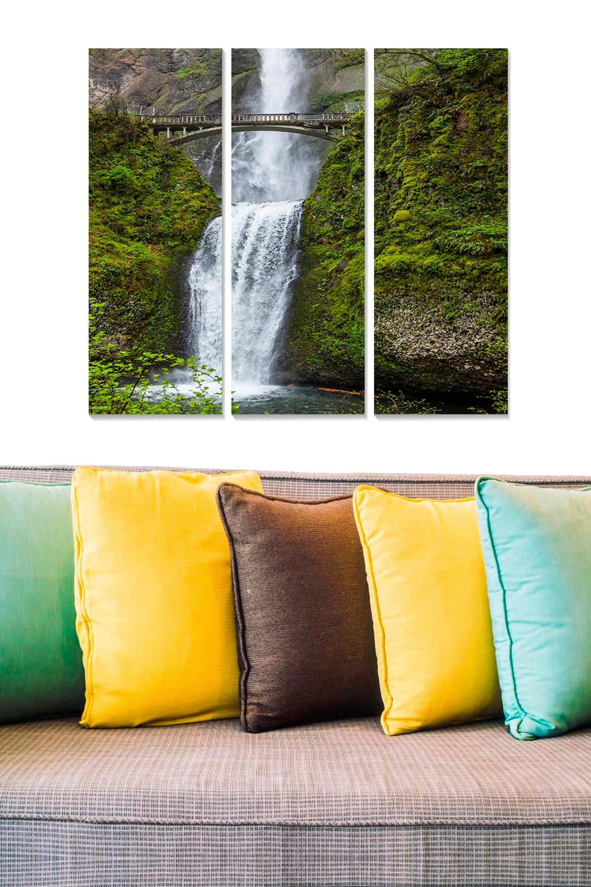 Quadro Decorativo em MDF Multicolor – Conjunto de 3 Peças, 20x50 cm cada (Total 70x50 cm), Espessura 3 mm