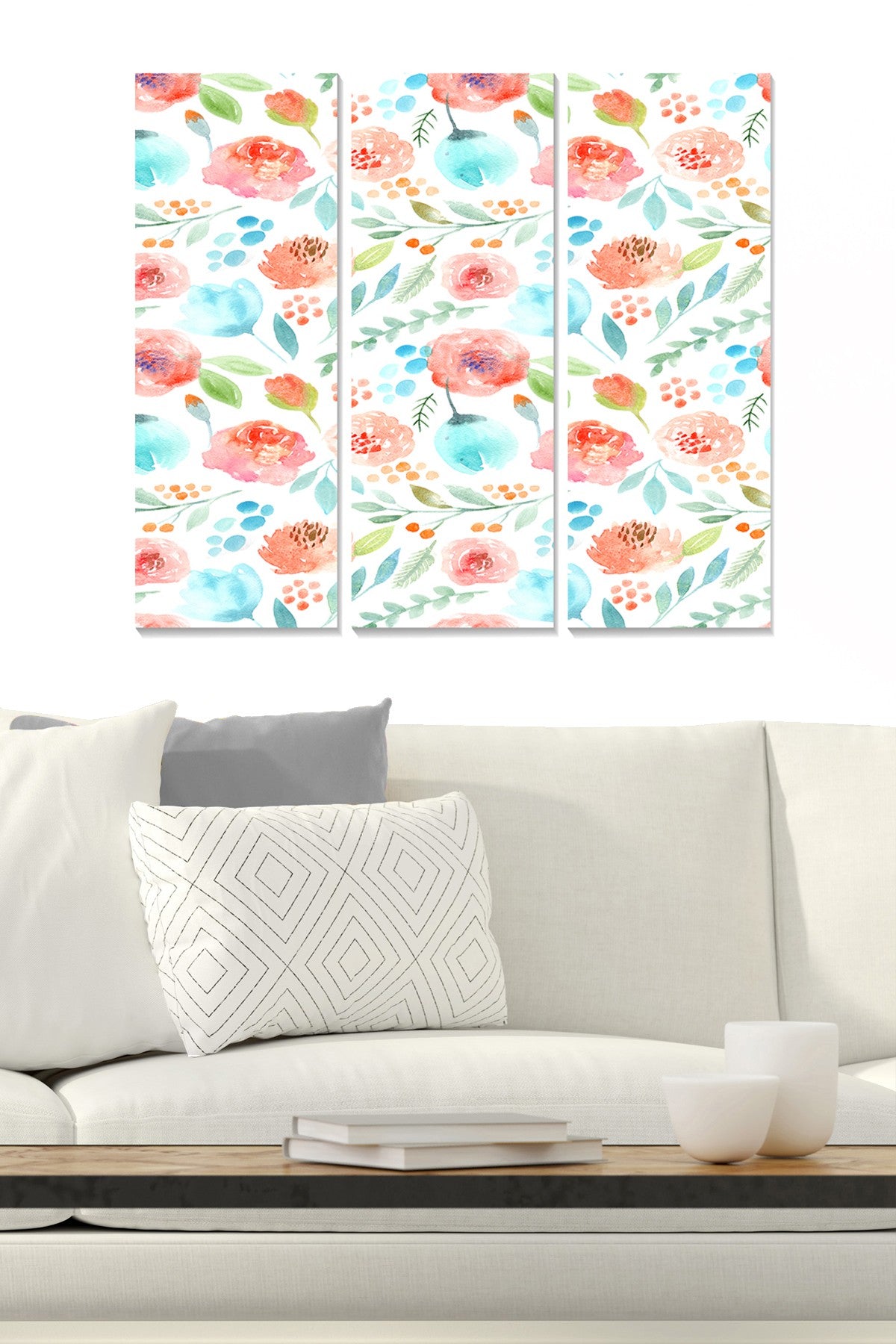 Quadro Decorativo em MDF Multicolor (3 Peças) – 70x50 cm, 100% MDF 3 mm