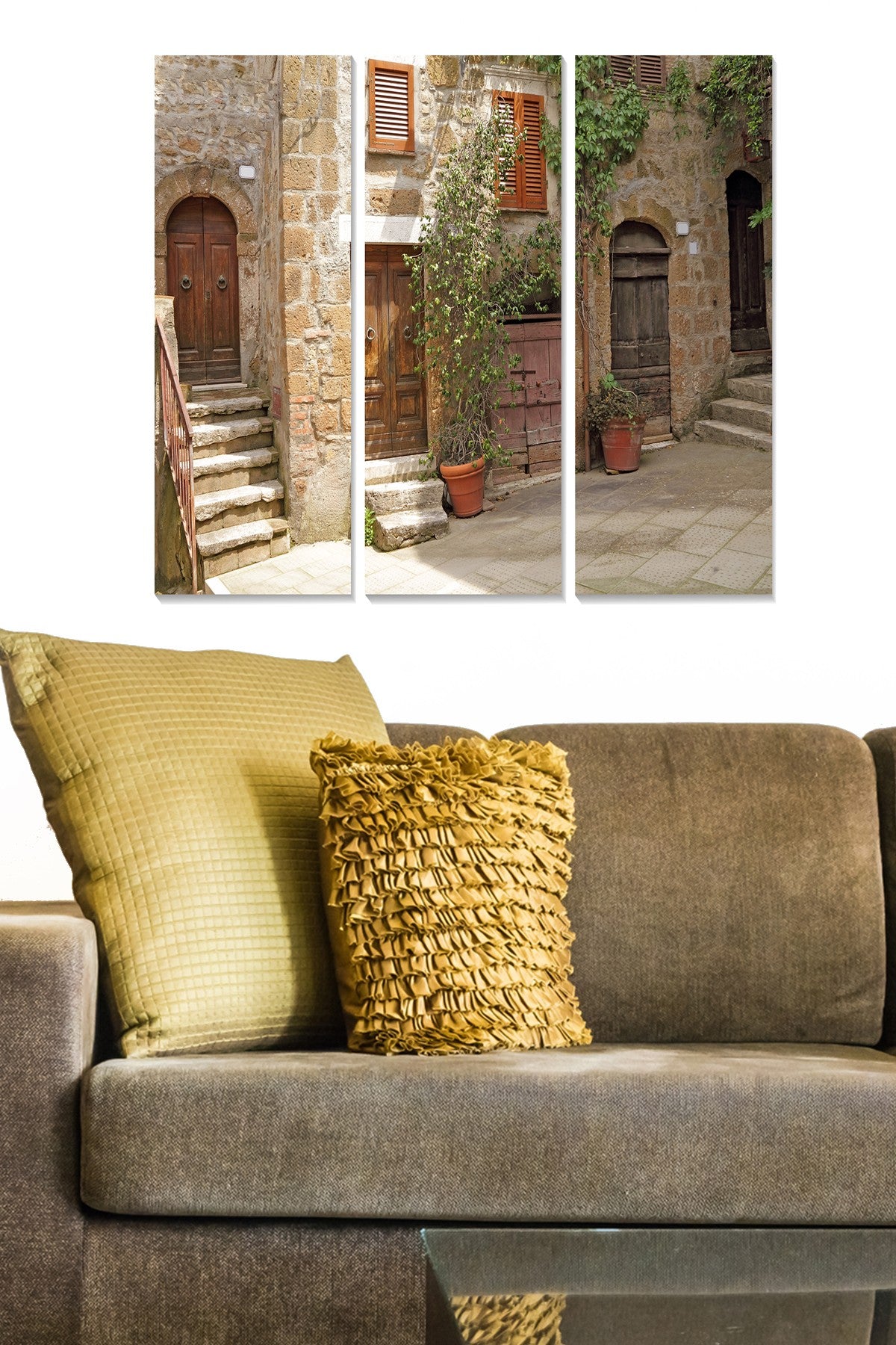 Quadro Decorativo em MDF Multicolor (3 Peças) — 100% MDF 3 mm, 20x50 cm cada, Tamanho Total 70x50 cm