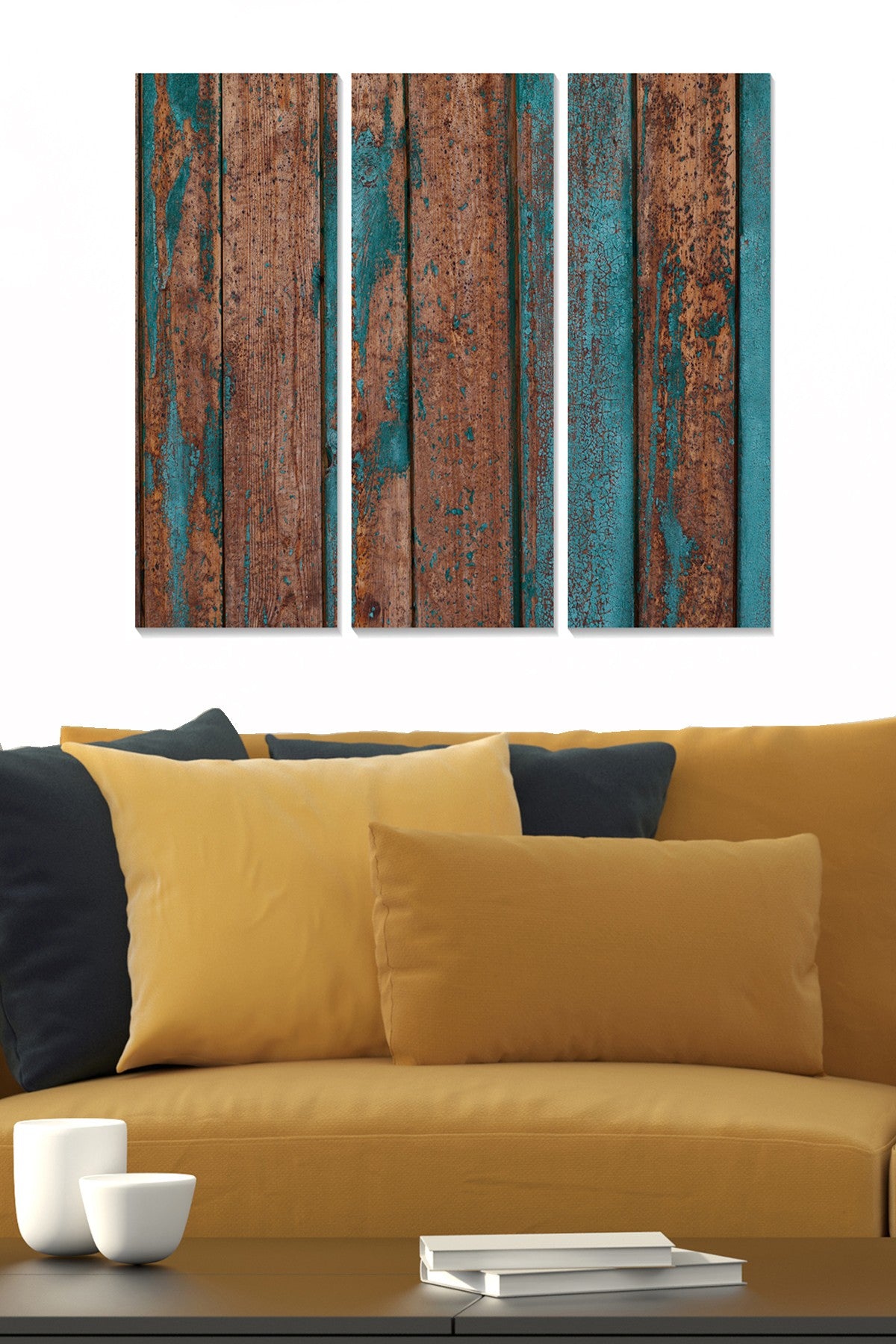 Tríptico Decorativo em MDF Multicolor – 70x50 cm (3 Peças, MDF 3 mm)