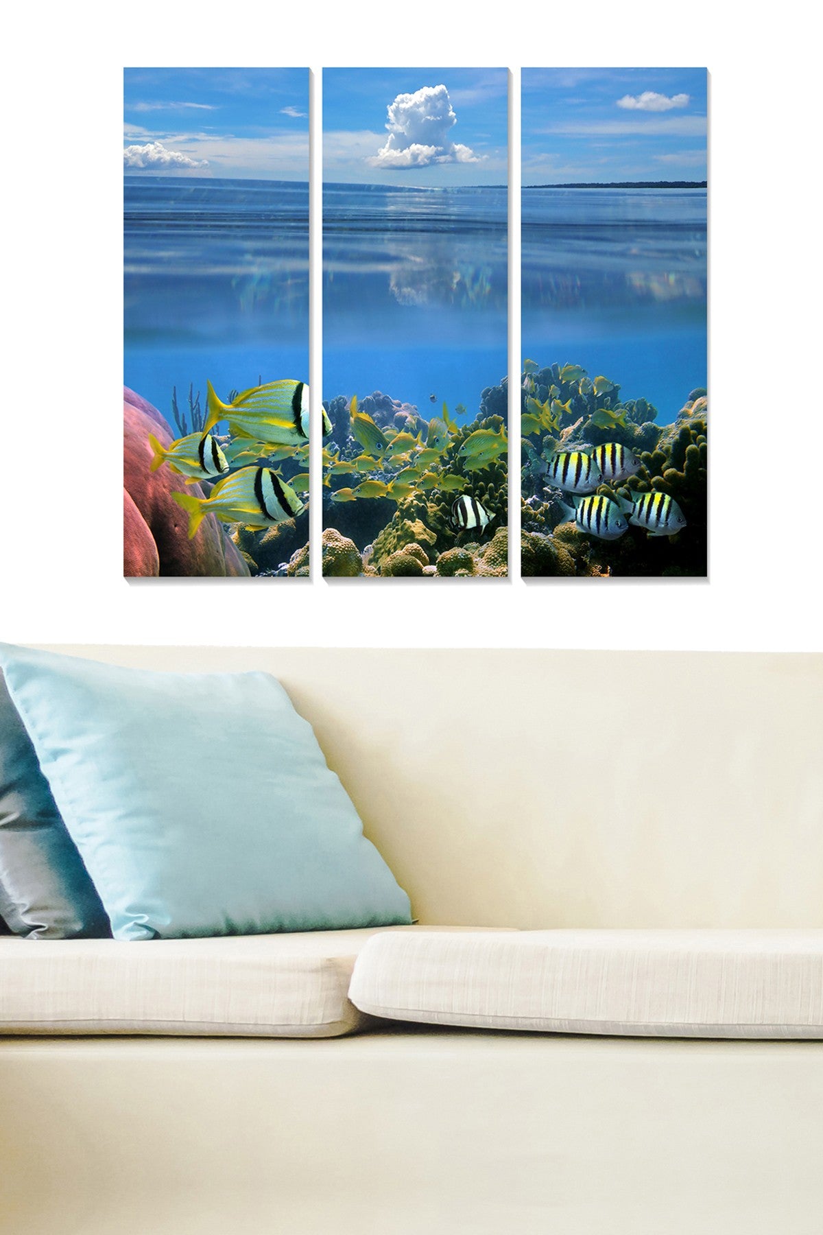 Conjunto de Quadros Decorativos em MDF (3 Peças), Multicolor — 70 x 50 cm (total), 3 mm de espessura