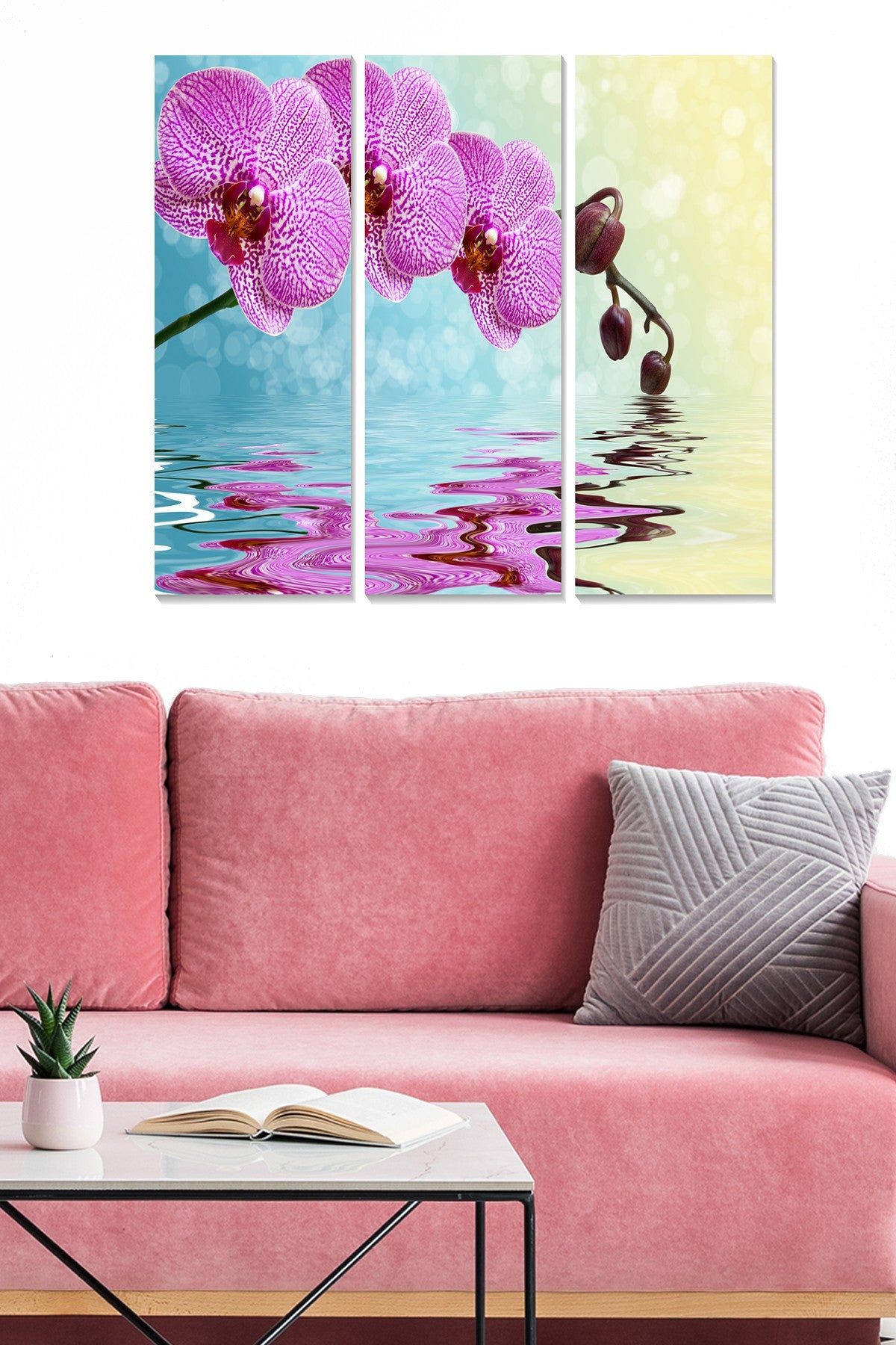 Quadro Decorativo em MDF Multicolor — Conjunto 3 Peças, Total 70x50 cm (3x 20x50 cm), Espessura 3 mm