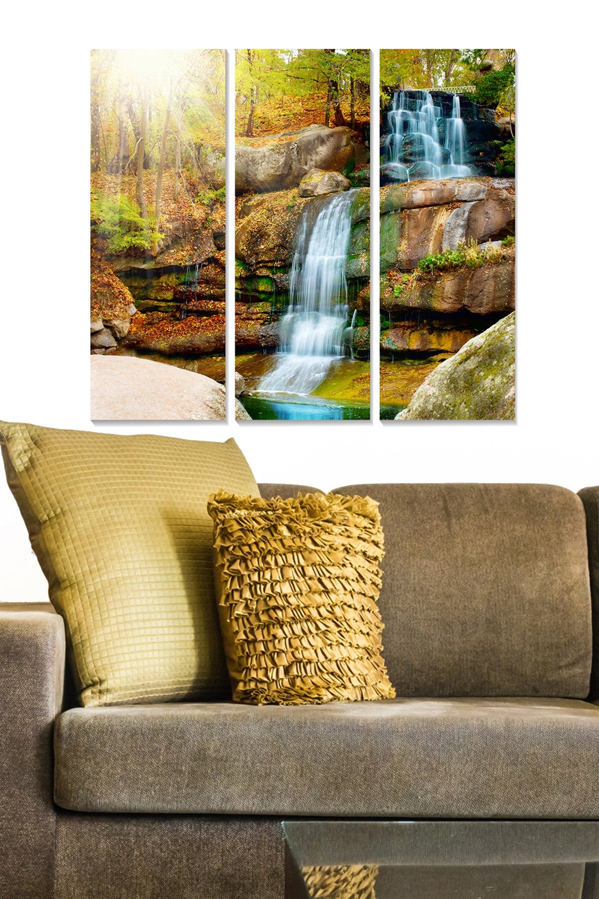 Quadro Decorativo em MDF Multicolor — Conjunto de 3 Peças, 20 x 50 cm cada (70 x 50 cm total)