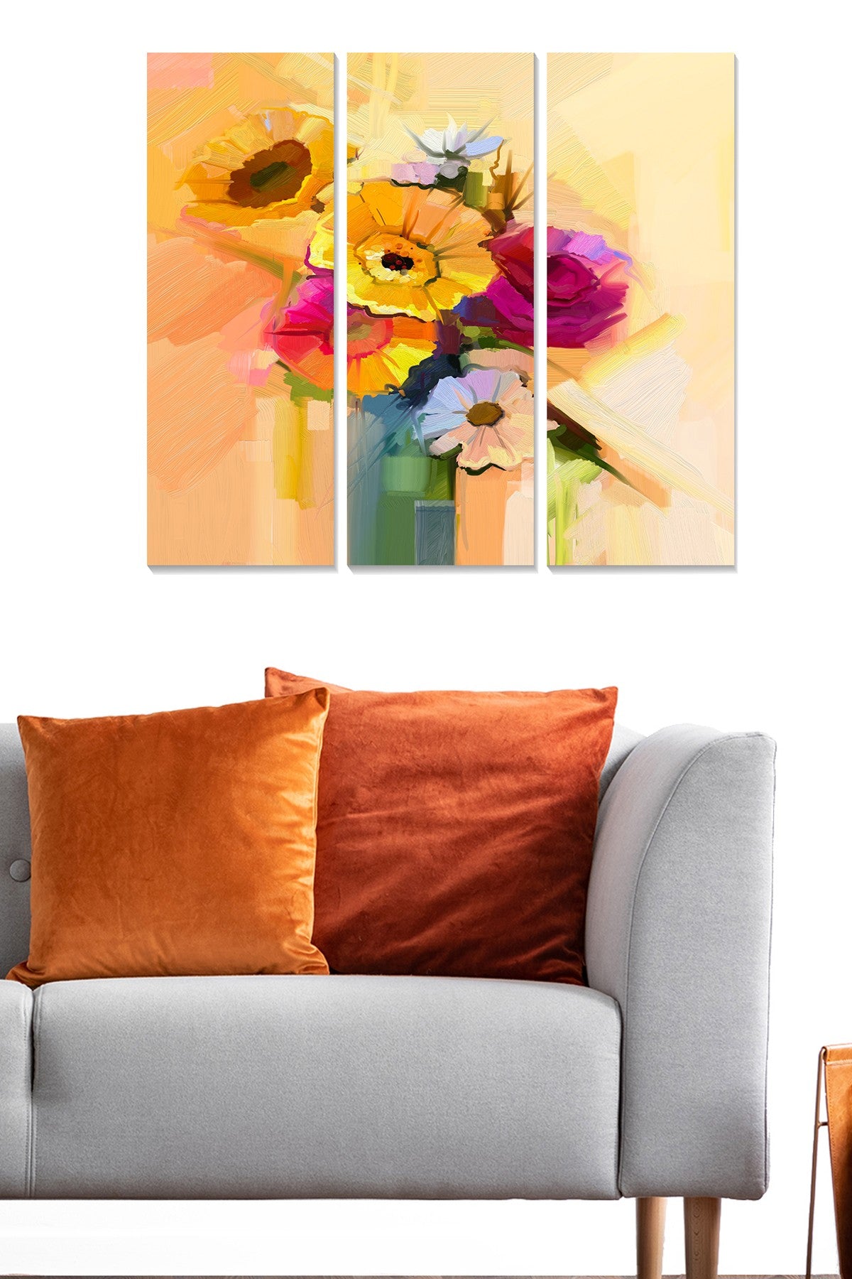 Quadro Decorativo em MDF (3 Peças) Multicolor — 100% MDF 3 mm, 20x50 cm cada (Total 70x50 cm)