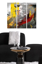 Quadro Decorativo MDF Multicolor – 3 Peças, 20x50 cm cada (Total 70x50 cm)