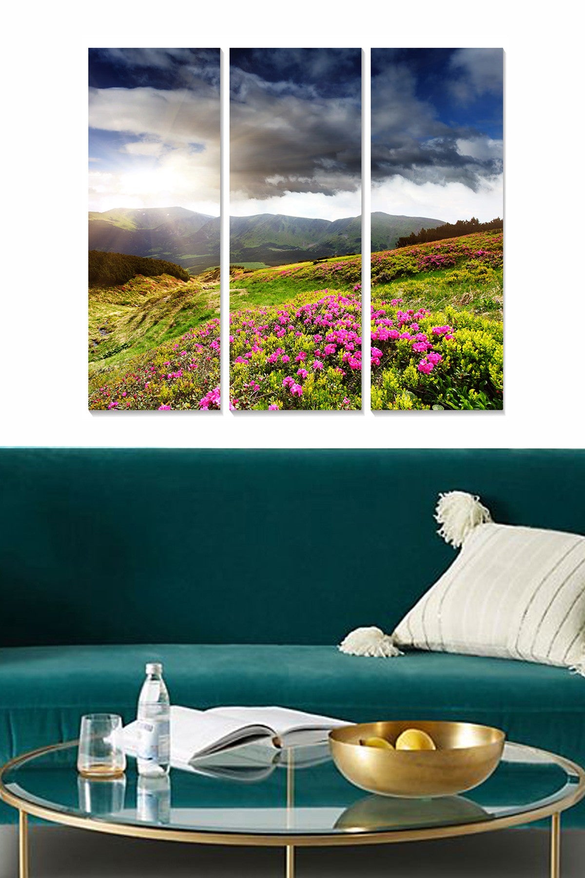 Quadro Decorativo em MDF Multicolor (Conjunto de 3 Peças) – Tamanho Total 70 x 50 cm, Espessura 3 mm