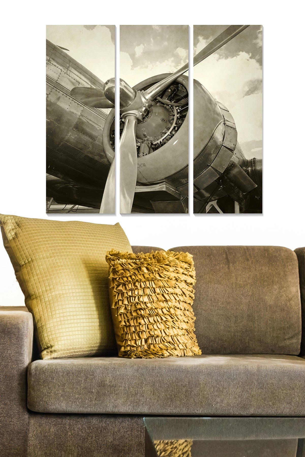 Quadro Decorativo em MDF Multicolor (Conjunto de 3 Peças) – Espessura 3 mm, Tamanho Total 70 x 50 cm