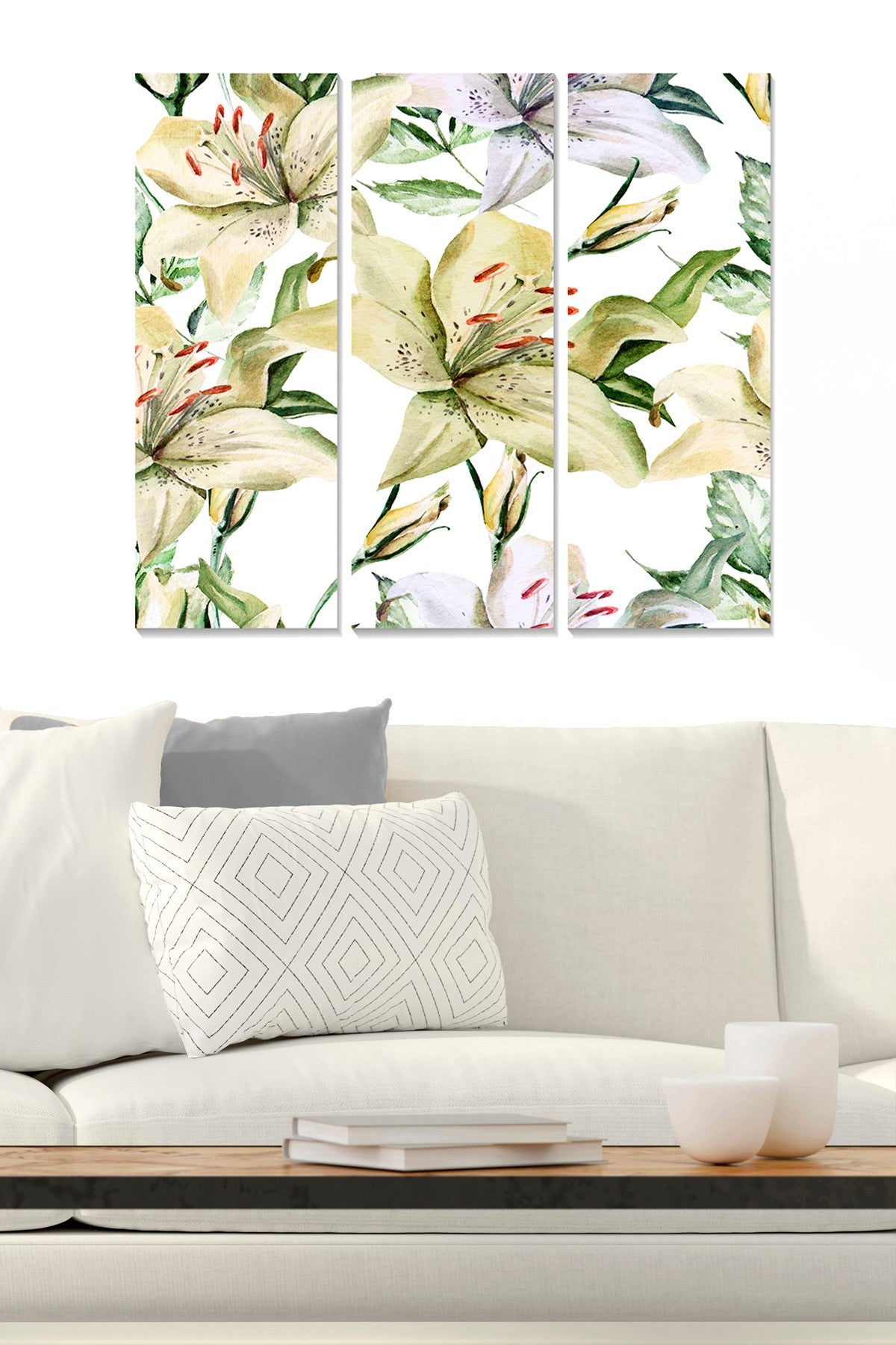 Quadro Decorativo em MDF Multicolor – Conjunto de 3 Peças (20x50 cm cada) | Total 70x50 cm