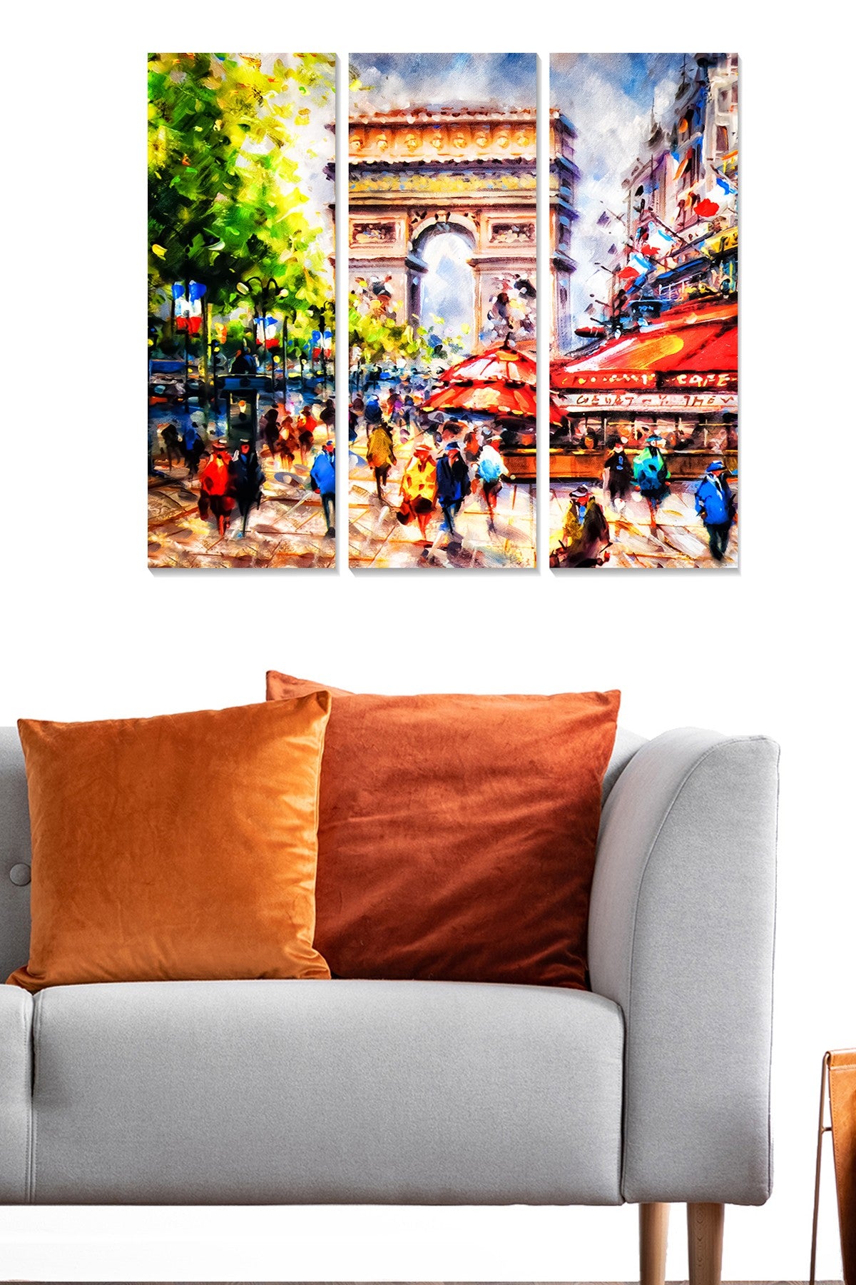 Conjunto de 3 Quadros Decorativos em MDF Multicolor – 70 x 50 cm (20 x 50 cm cada), 3 mm