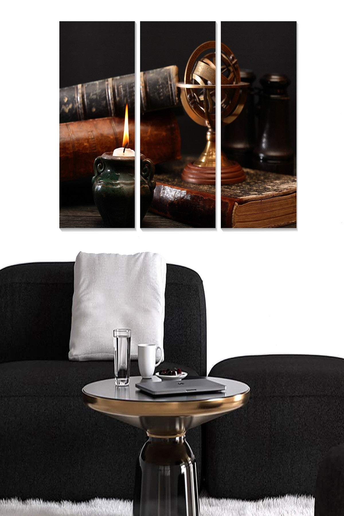 Quadro Decorativo em MDF Multicolor – Conjunto de 3 Peças, 70x50 cm (20x50 cm cada), Espessura 3 mm