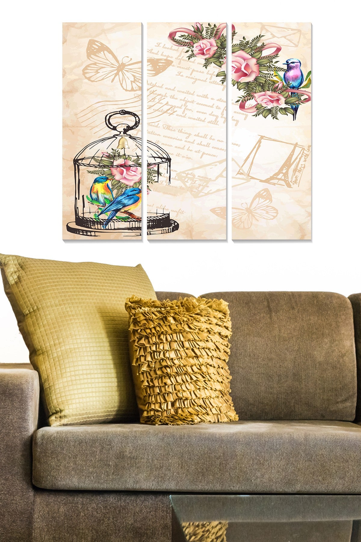 Tríptico Decorativo em MDF Multicolorido 70 x 50 cm (3 Peças, 3 mm)