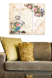 Tríptico Decorativo em MDF Multicolorido 70 x 50 cm (3 Peças, 3 mm)