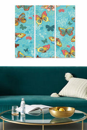 Quadro Decorativo em MDF Multicolor – Conjunto de 3 Peças, 20x50 cm cada (Total 70x50 cm), 100% MDF, Espessura 3 mm