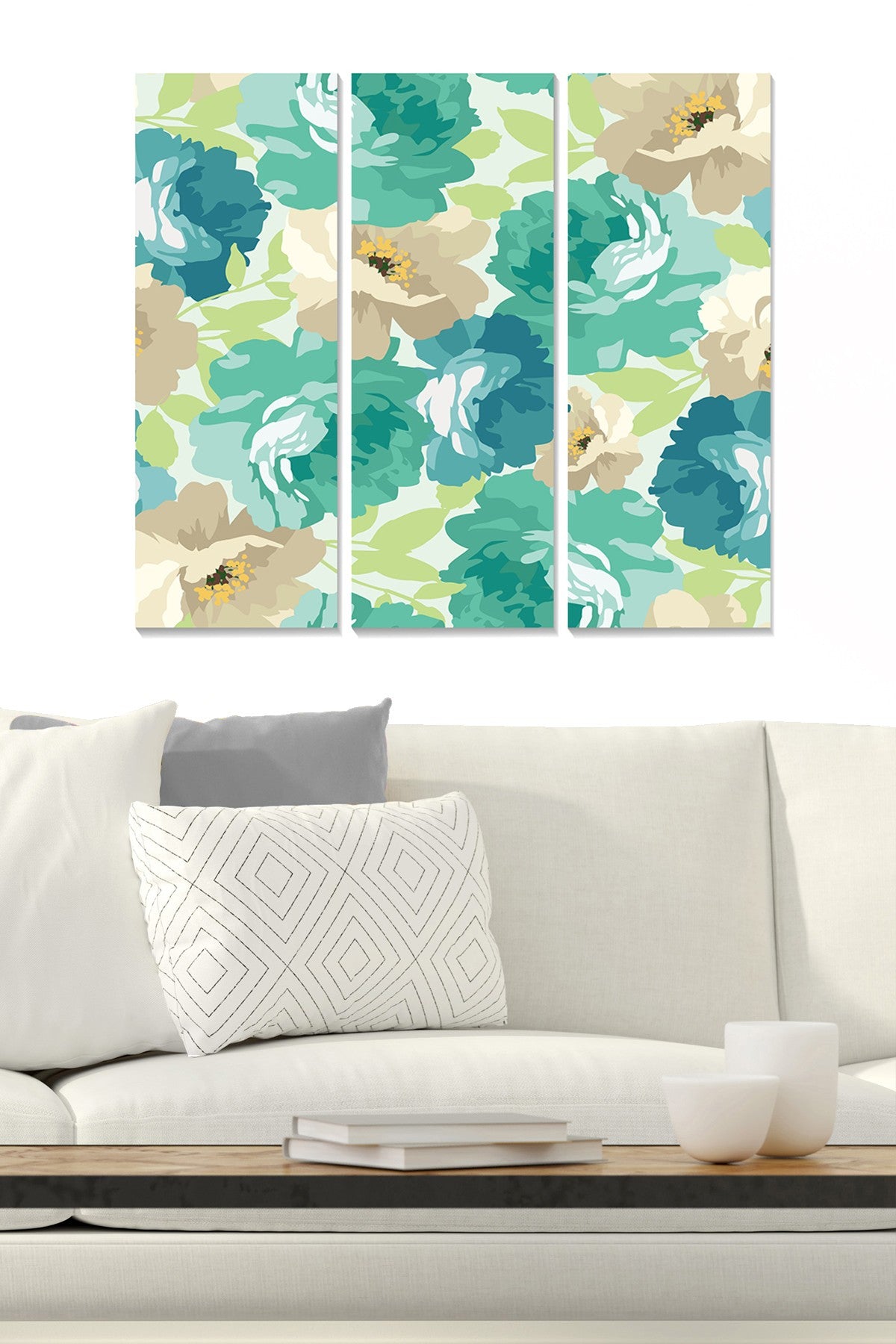 Conjunto de Quadros Decorativos em MDF – 3 Peças Multicolor, 70 x 50 cm (Espessura 3 mm)