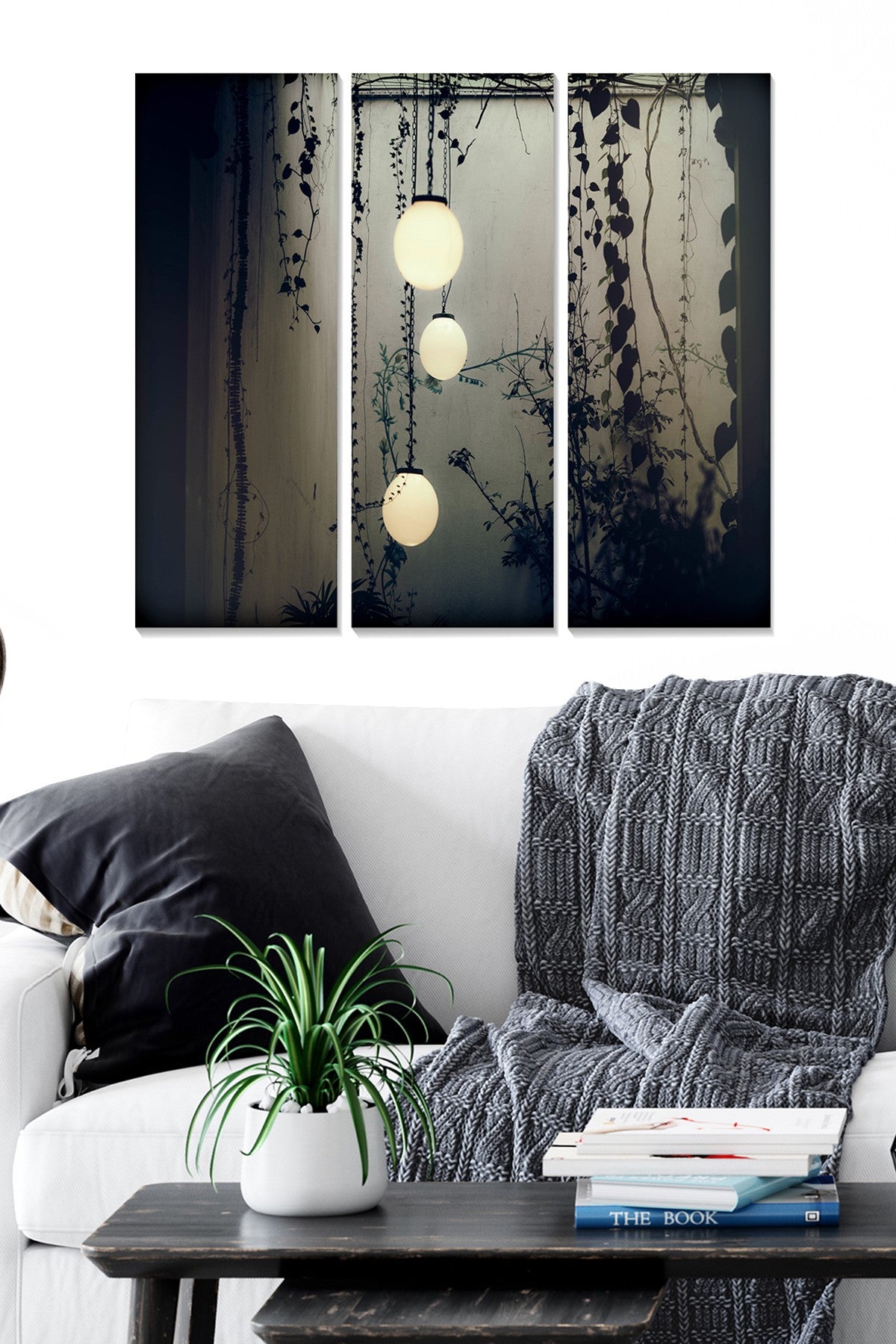 Quadro Decorativo em MDF Multicolor (Conjunto 3 Peças) 20x50 cm cada, Tamanho Total 70x50 cm, Espessura 3 mm – MDF918495