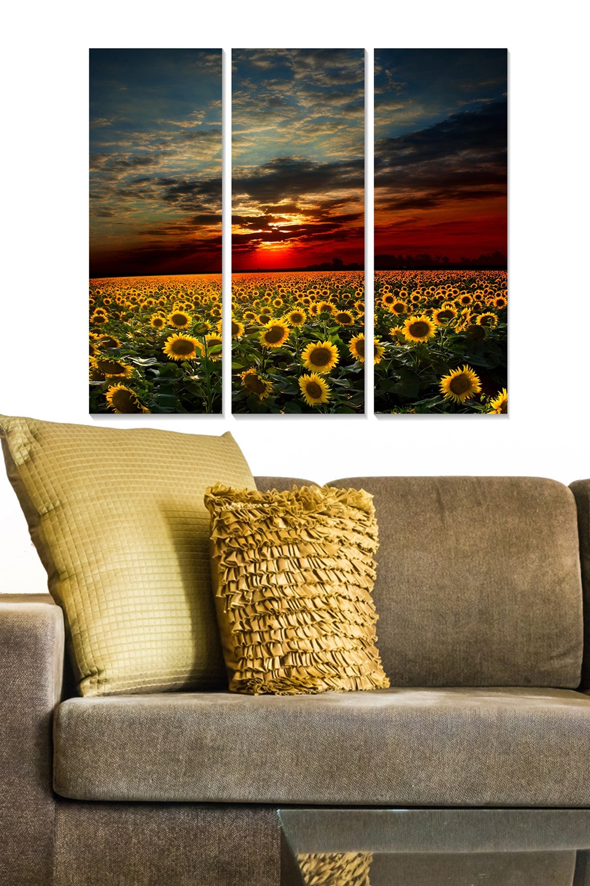 Conjunto de Quadros Decorativos em MDF 100% (3 Peças) Multicolorido – 70x50 cm (3x20x50 cm), 3 mm