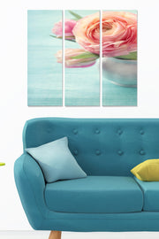 Quadro Decorativo em MDF Multicolor (3 Peças) – 20x50 cm cada, Total 70x50 cm – 100% MDF, 3 mm