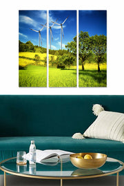 Tríptico Decorativo em MDF Multicolor — 3 Peças (20x50 cm cada), Total 70x50 cm, Espessura 3 mm