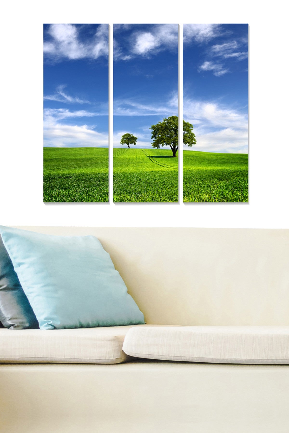 Tríptico Decorativo em MDF Multicolor — 70x50 cm (3×20x50 cm), Espessura 3 mm