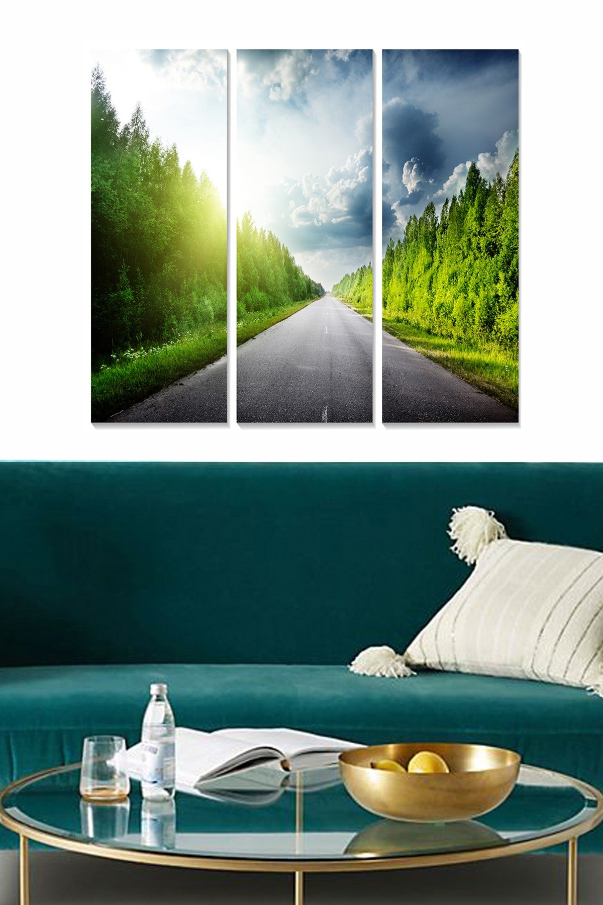 Tríptico Decorativo em MDF Multicolor – 70x50 cm (3 Peças, 3 mm)