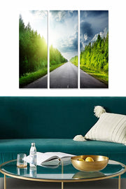 Tríptico Decorativo em MDF Multicolor – 70x50 cm (3 Peças, 3 mm)